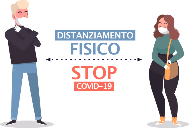 Distanziamento fisico stop Covid-19