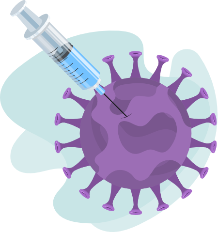 Vaccino virus cure concept