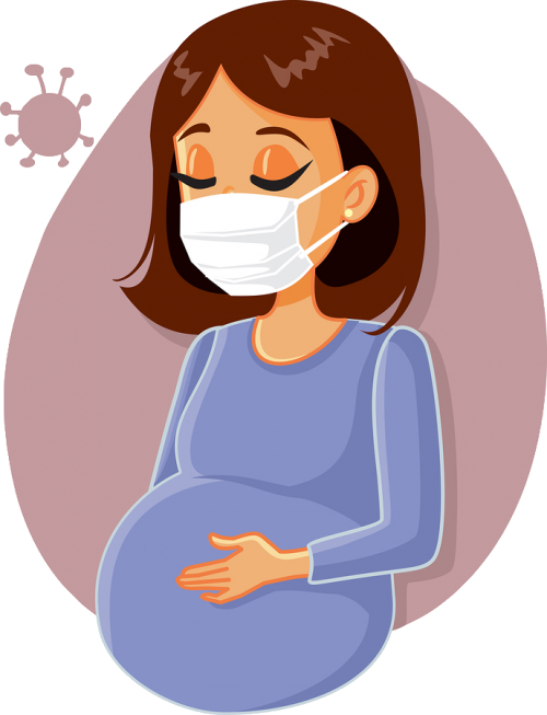 Mamma incinta con mascherina - Covid-19 e gravidanza
